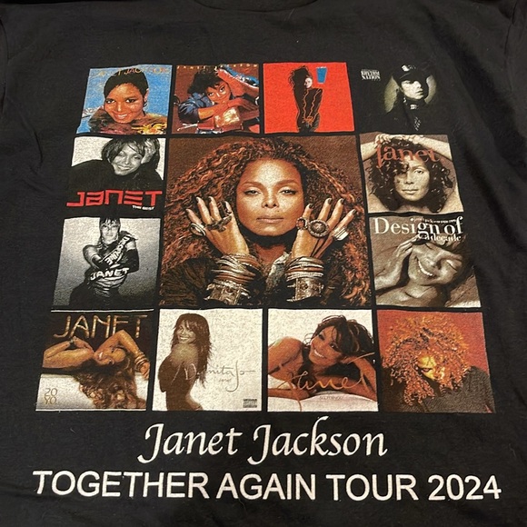 Janet Jackson “Together Again 2024” summer concert graphic t-shirt  - size Large - Picture 2 of 5